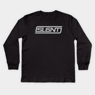 Slant 6 Icon (Gray on Asphalt) Kids Long Sleeve T-Shirt
